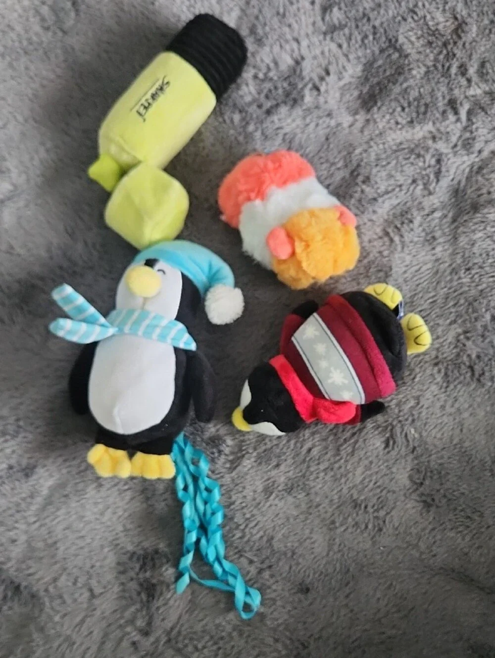 Assorted Plush Dog Toy - Multi-Color Pack